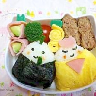 超簡単！キャラ弁＊ひなまつり弁当＊